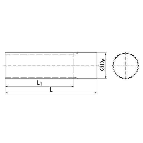 Mädler - Zahnwelle aus AL AT10 (32 Zähne, 160 mm)