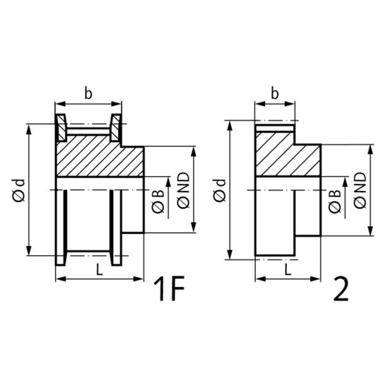 Mädler - Zahnriemenrad (AL 47 T10/36-2, 36 Zähne, 32 mm Riemenbreite)